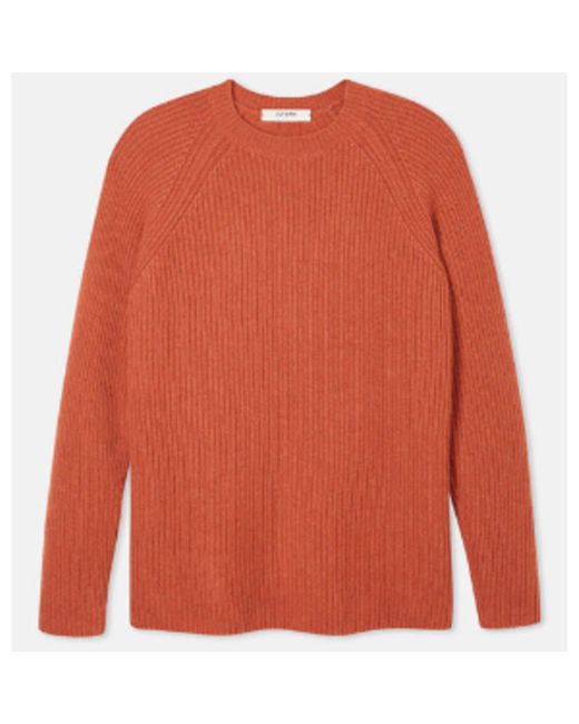 Cut & Pin Burnt Orange Cashmere Sweater for men