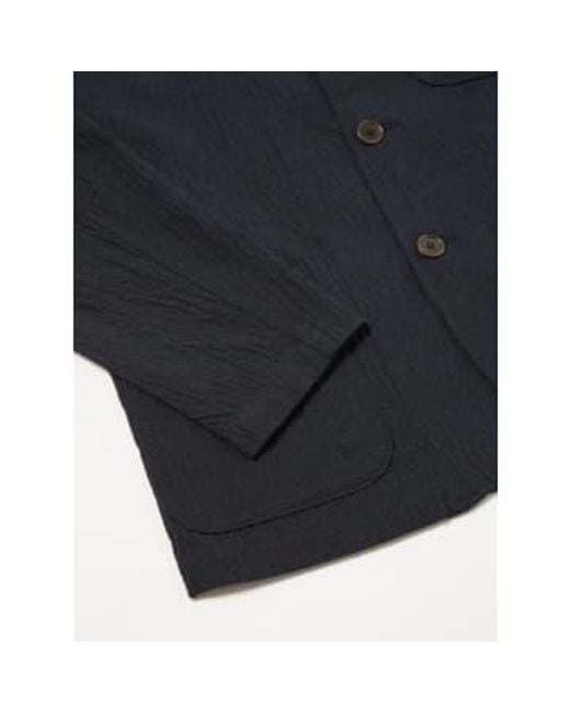 Universal Works Blue Veste Three Button Dark Ospina Cotton for men