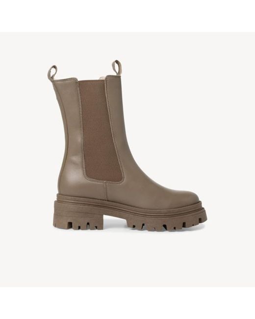 Tamaris Sage Leather Chelsea Boots in Brown | Lyst