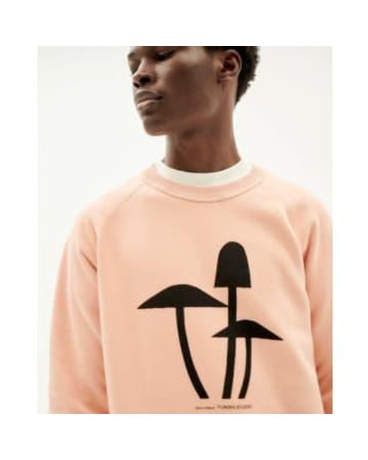 Thinking Mu 3 pilze gedrucktes sweatshirt in Pink für Herren