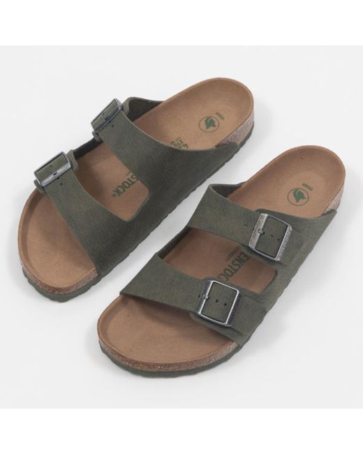 Birkenstock Arizona Birko flor Nubuck Sandals In Green in Brown