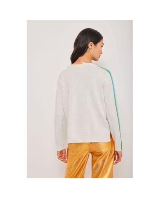 Lisa Todd White Mineral Colour Code Sweater Small
