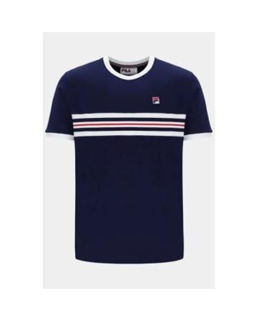 Fila Blue Joey Panel T-shirt Navy/white/ Red M for men
