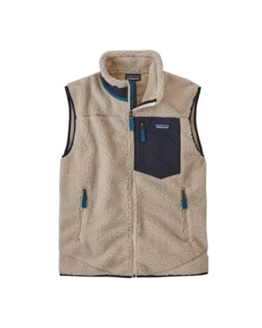 Patagonia Gray Classic Retro-x Fleece Natural Vest for men