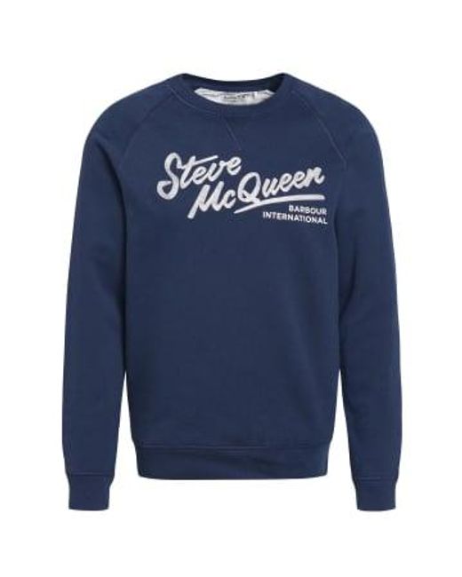 Barbour Blue Frankie Crew Neck Sweatshirt Oxford Navy M for men