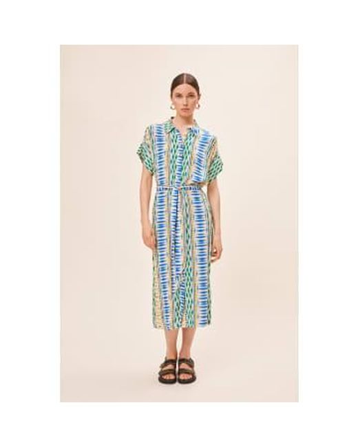 Suncoo Green Geo Print Cara Shirt Dress Size 1