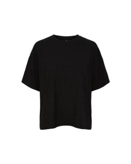 Camiseta negra pckylie Pieces de color Black
