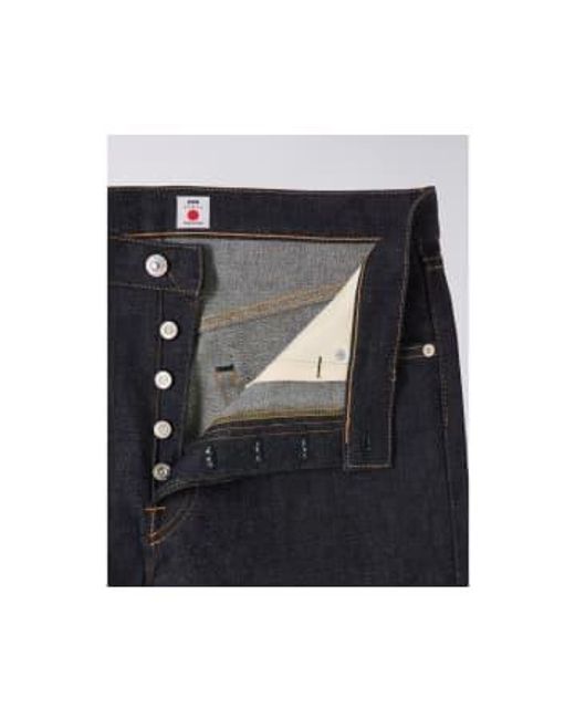 Edwin Loose Straight Jeans Selvedge Blue Unwashed 30r for men