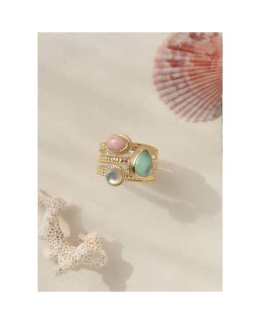 Anna Beck Multicolor Oasis Faux Stacking Ring 7