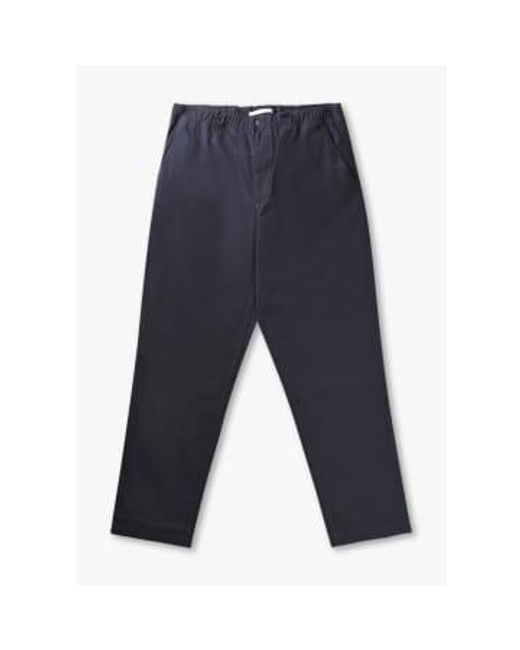 Norse Projects Blue S Ezra Relaxed Organic Stretch Twill Trousers for men