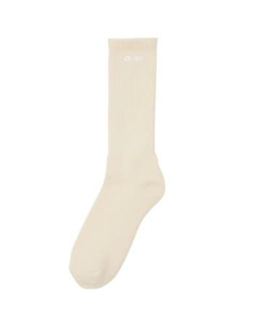 Obey Natural Bold Socks Unbleached One Size for men