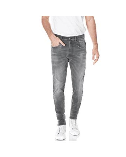 Replay Graue Bronny White Shades Jeans in Gray für Herren