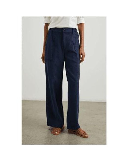 Rails Blue Greer Large Pocket Detail Trousers Size: L, Col: