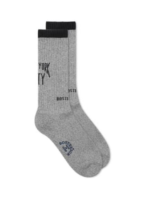 Rostersox Gray Nyc Socks One Size for men