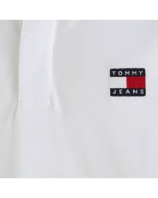 Tommy Hilfiger Tommy jeans reguläres badge polo in White für Herren