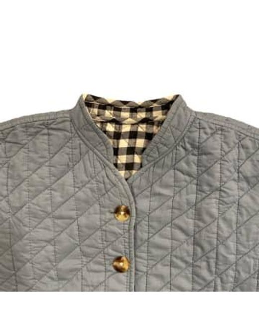 Behotribe  &  Nekewlam Gray Jacket Quilted Cotton Powder Small-medium