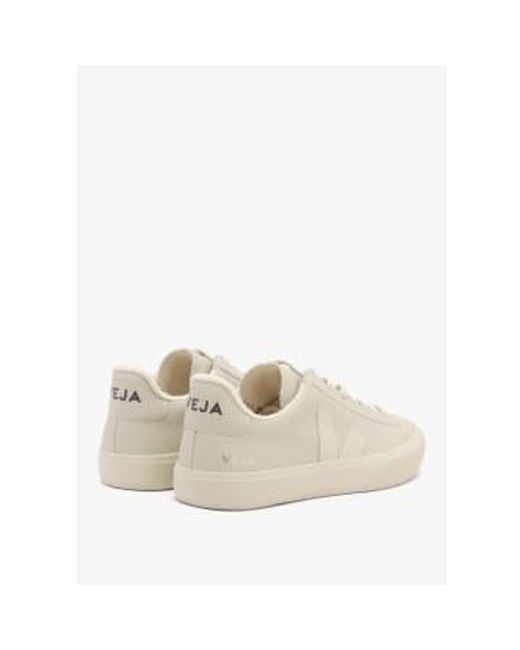 Veja Natural S Campo Fured Chromefree Leather Trainers