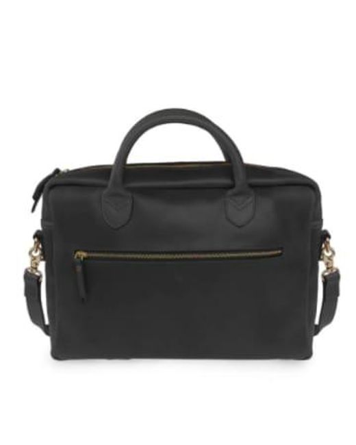 VIDA VIDA Brown Leather Laptop Bag for men