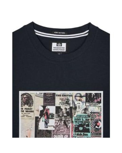 Posters Graphic T Shirt In di Weekend Offender in Blue da Uomo