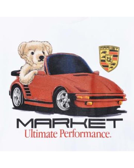 Market Ultimate performance bear t -shirt in White für Herren