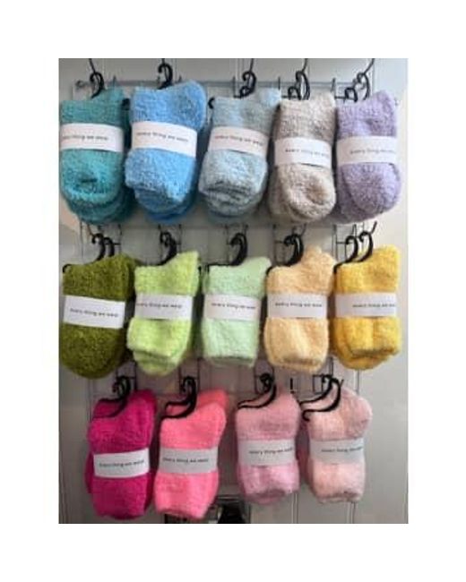 Every Thing We Wear Multicolor Etww Super Soft Towelling Socks Ankle Pink