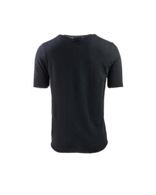 Hannes Roether Blue Cotton/linen T-shirt Large for men