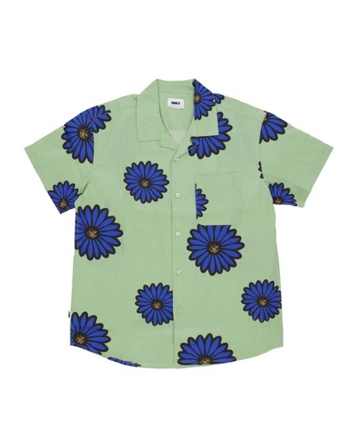 Obey Green Daisy Blossoms Shirt for men