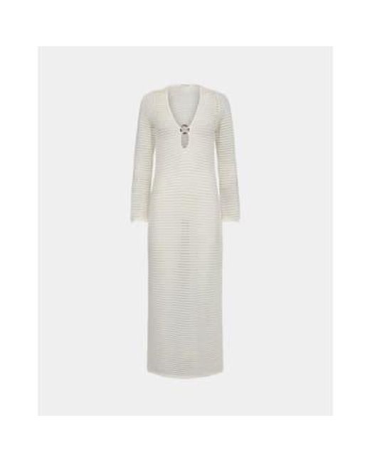 Sofie Schnoor White Long Knitted Dress Off Xs