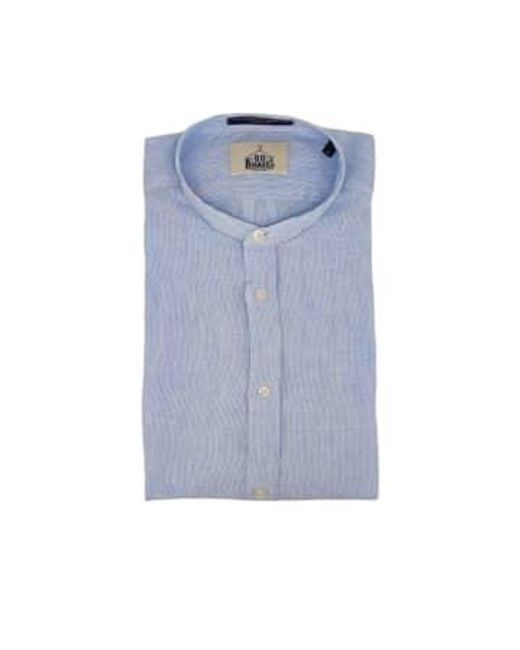 B.D. Baggies Blue Bradford Linen Stripes Man /sapphire Shirt for men