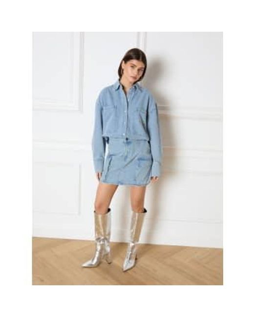 Or Ginny Blouse Light Blue di Refined Department