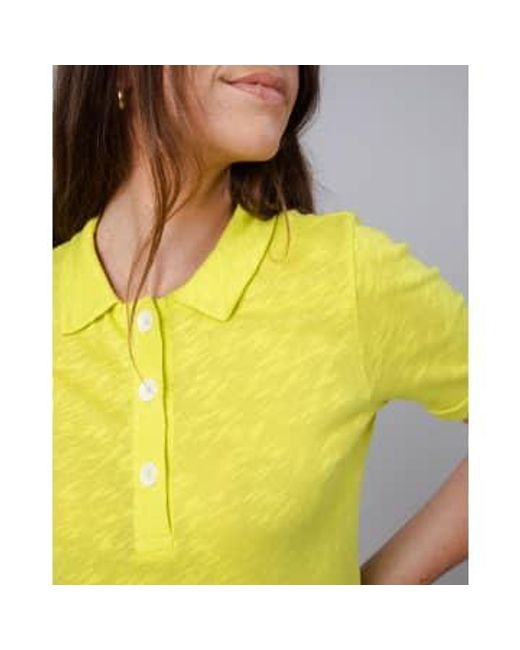 Brava Fabrics Yellow Lime Buttoned Polo Shirt Xs