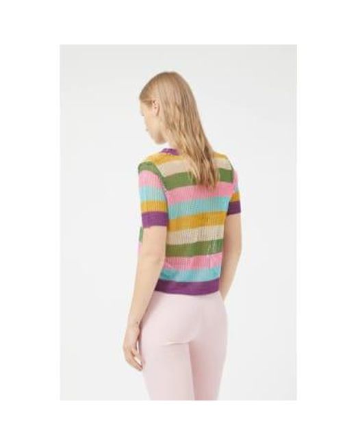 Compañía Fantástica Multicolor Stripe Openwork Knit S
