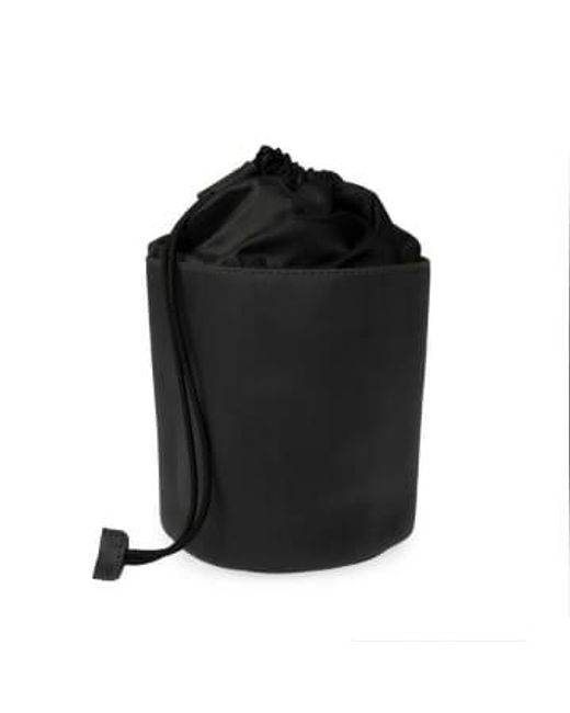 VIDA VIDA Brown Leather Drawstring Wash Bag for men