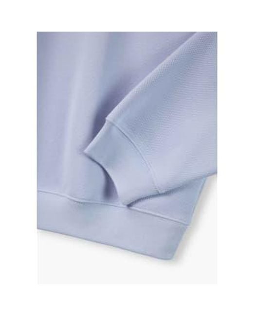 Sweat-shirt piqué à bouton-pression french heritage en bleu clair Lacoste pour homme en coloris Blue