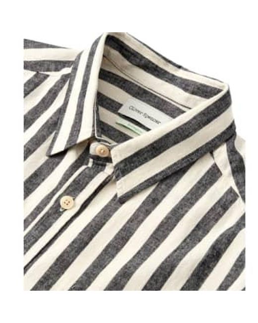 Riviera new york shirt special elgar / white Oliver Spencer pour homme en coloris Black