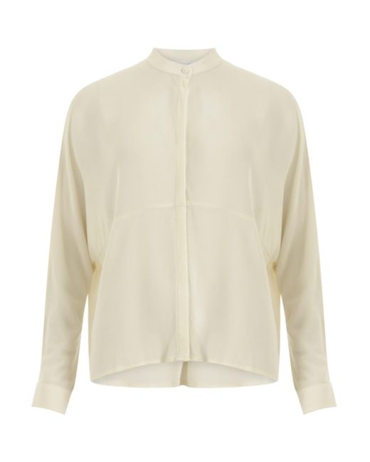 COSTER COPENHAGEN Cream Shirt With Cutline At Body in White | Lyst