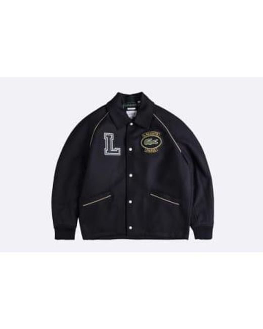 Premium badge varsity jacket blue Lacoste