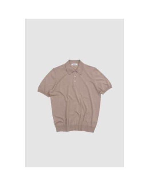 Gran Sasso Multicolor Fresh Cotton Polo Shirt Coffee Melange 50 for men