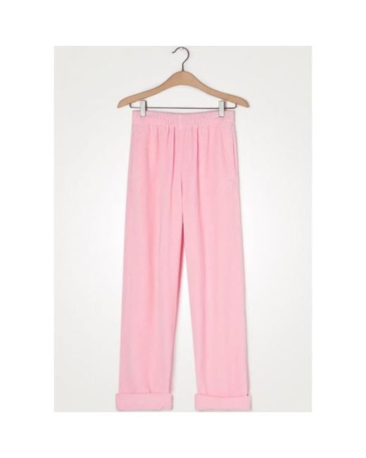 Pantalon en velours côtelé rose pivoine Padow American Vintage en coloris Pink
