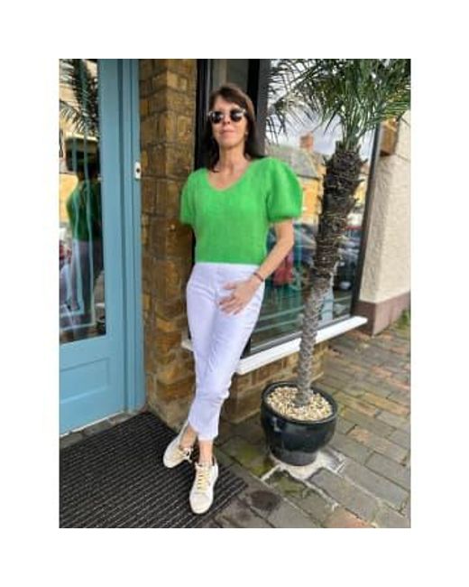Bella Blanca Flor pantalon Robell en coloris Green
