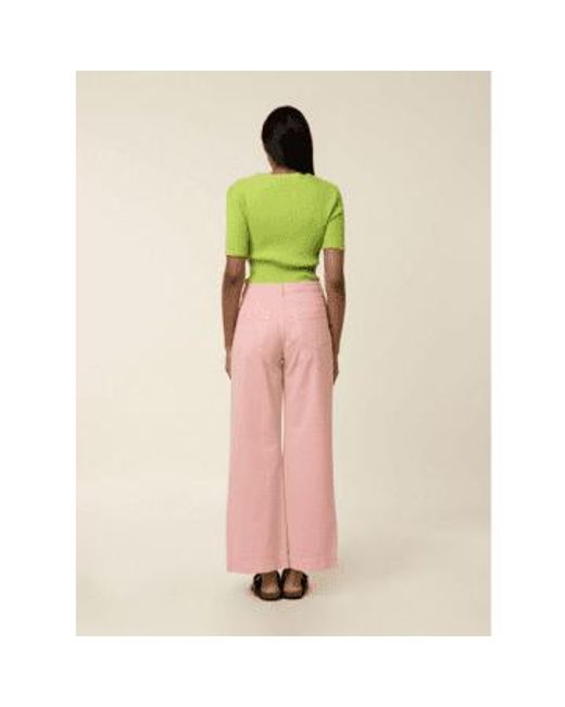Emma pantalones en rosa pálida FRNCH de color Green