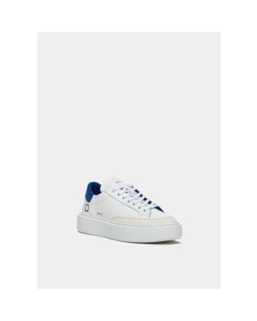 Date Sfera Stripe Sneakers Bluette di Date in White