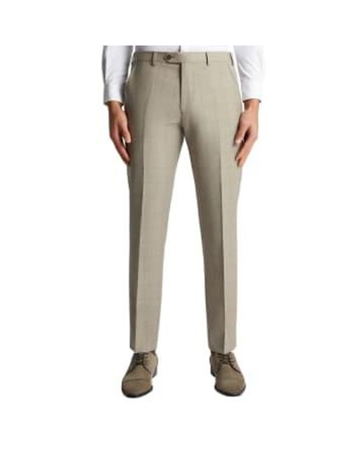 Remus Uomo Gray Lucian Windowpane Check Suit Trouser for men