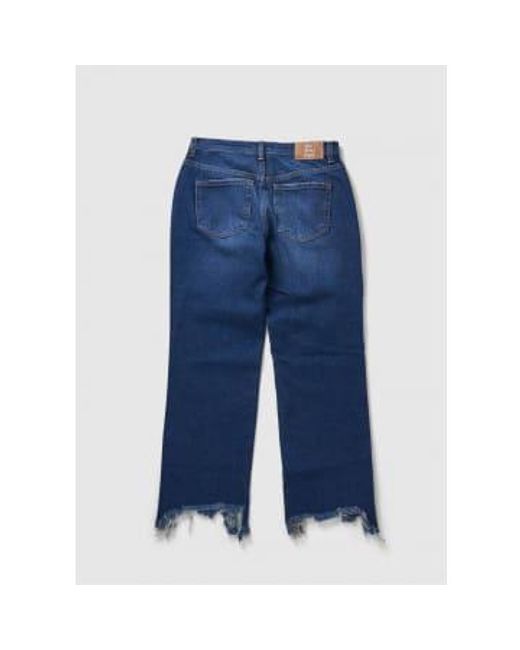 Free People Blue Damen Maggie Mid Rise gerade Beinjeans im Rolling River