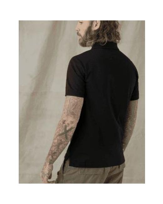 Belstaff Black Short Sleeved Polo Cotton for men