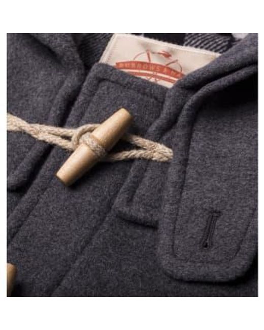 Burrows and Hare Gray Water Repellent Duffle Coat Grey Xl for men