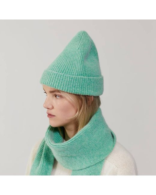 Le Bonnet Green Classic Beanie And Scarf Set Jade