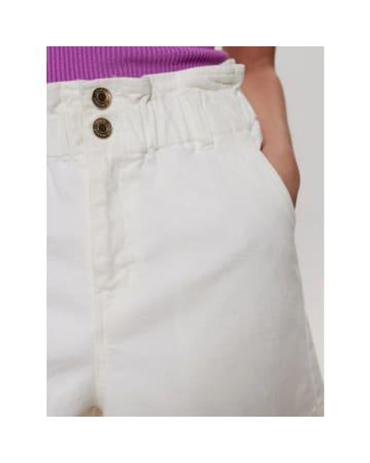 Pantalones cortos mezclilla nululu Numph de color White