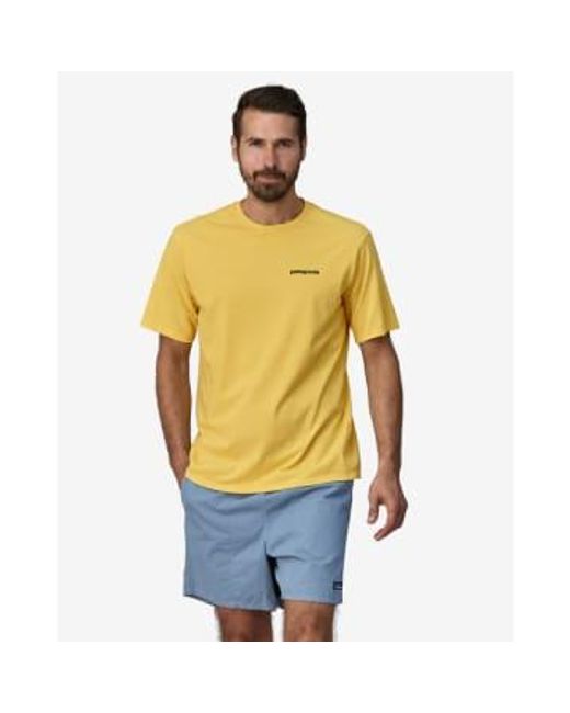 Patagonia Yellow Camiseta Ms Logo Responsibili-tee Milled for men