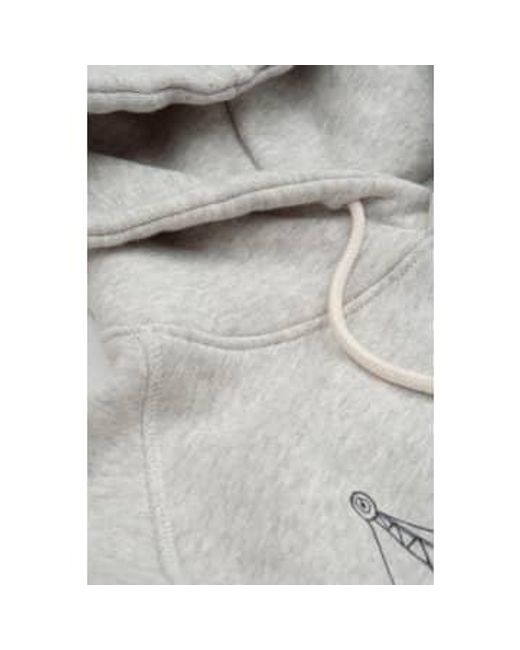 Pop Trading Co. White Fiep Pop Hooded Sweat Off Heather for men